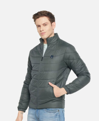 Men Full Sleeve Solid Casual Jacket